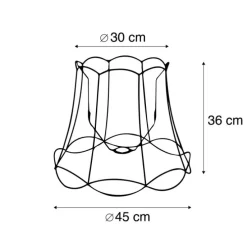 Metall Lampenschirm schwarz 45/36 - Granny Frame