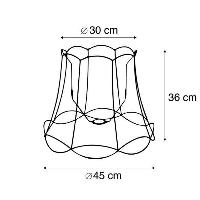 Metall Lampenschirm schwarz 45/36 - Granny Frame