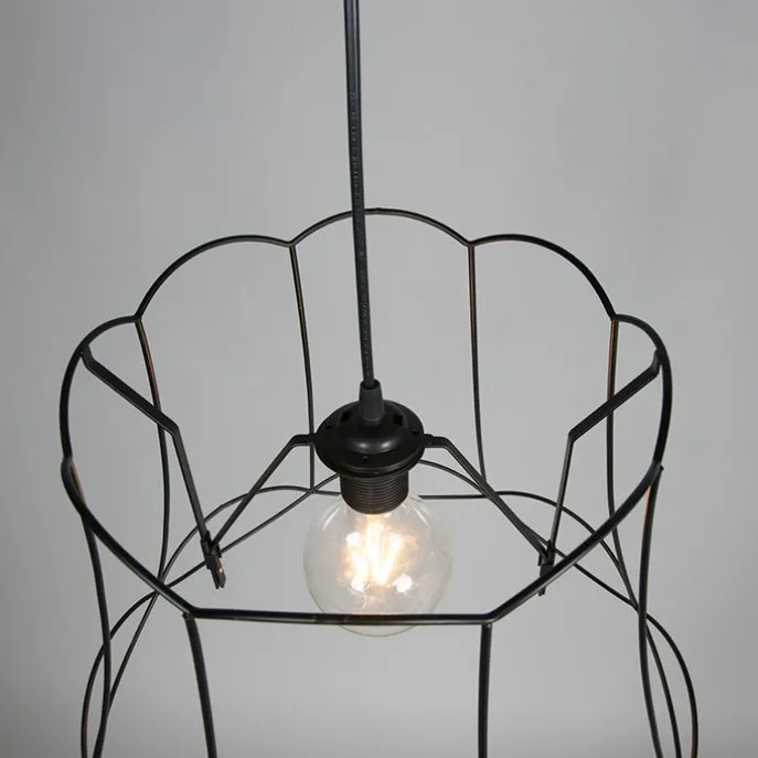 Metall Lampenschirm schwarz 45/36 - Granny Frame