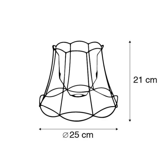 Metall Lampenschirm schwarz 25/21 - Granny Frame