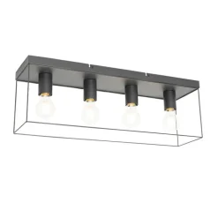 Minimalistische Deckenleuchte schwarz 4-flammig - Kodi