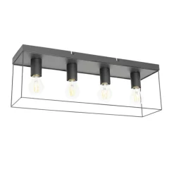 Minimalistische Deckenleuchte schwarz 4-flammig - Kodi