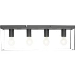 Minimalistische Deckenleuchte schwarz 4-flammig - Kodi