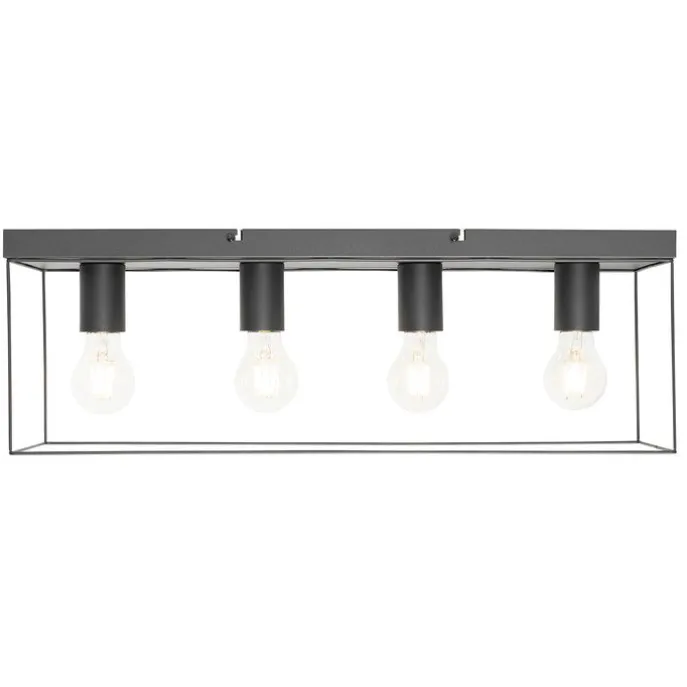 Minimalistische Deckenleuchte schwarz 4-flammig - Kodi