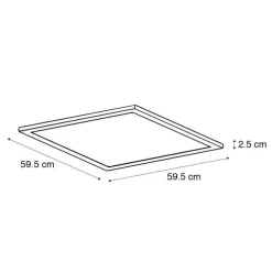 Modern LED paneel wit 59,5 cm incl. LED - Fons