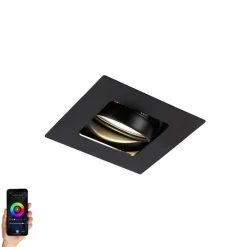 Modern Smart Einbau Spot schwarz inkl. WiFi GU10 - Artemis