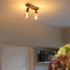 Modern Spot schwarz rechteckig 2-flammig - Facil