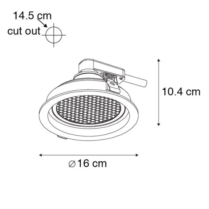 Modern versenktes Spotweiß verstellbar - Coop 111 Honey