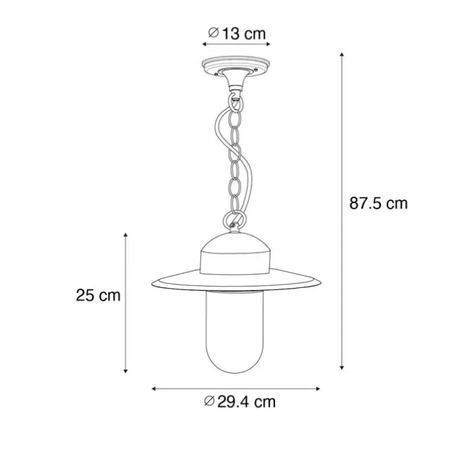 Moderne Außenhängelampe rostbraun IP44 - Kansas