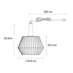 Moderne Außenhängelampe schwarz mit weißem Schirm 32,9 cm IP44 - Robbert