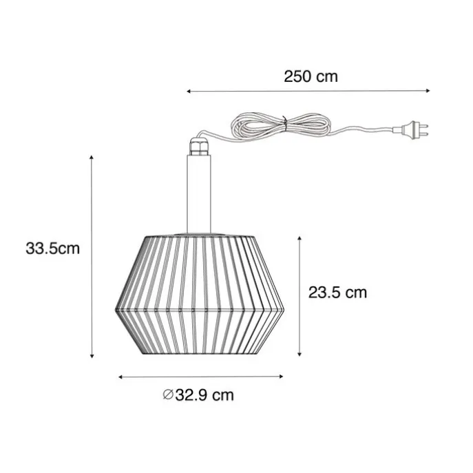 Moderne Außenhängelampe schwarz mit weißem Schirm 32,9 cm IP44 - Robbert