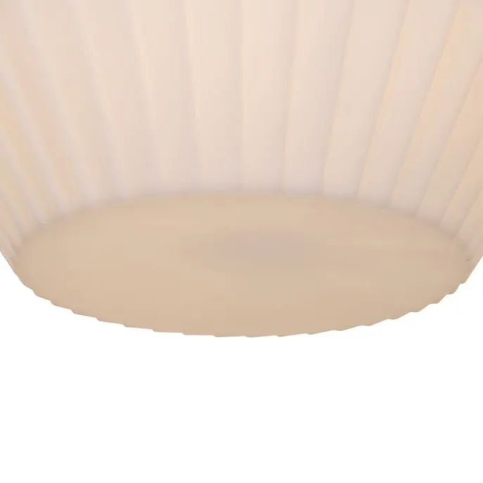 Moderne Außenhängelampe schwarz mit weißem Schirm 45,6 cm IP44 - Robbert