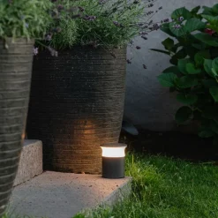 Moderne Außenleuchte Dunkelgrau 12 cm inkl. LED - Bar