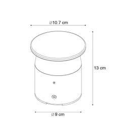 Moderne Außenleuchte Dunkelgrau 12 cm inkl. LED - Bar