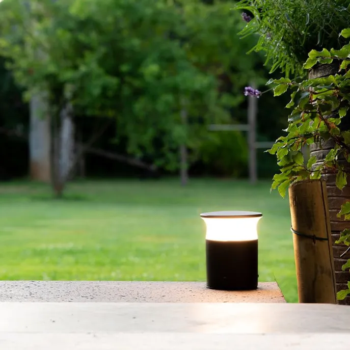 Moderne Außenleuchte Dunkelgrau 12 cm inkl. LED - Bar