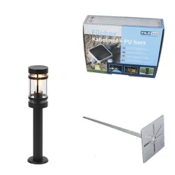 Moderne Außenleuchte schwarz 50 cm IP44 - Gleam