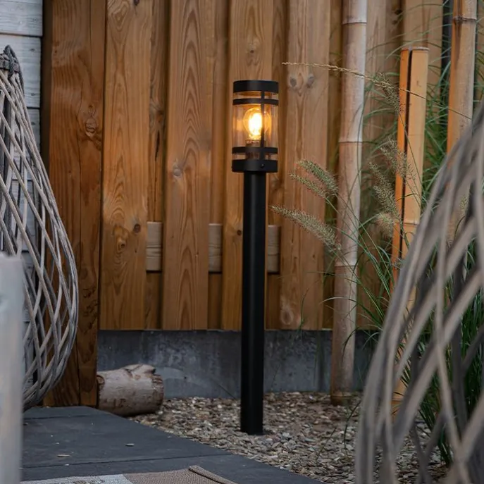 Moderne Außenleuchte schwarz 80 cm IP44 - Gleam