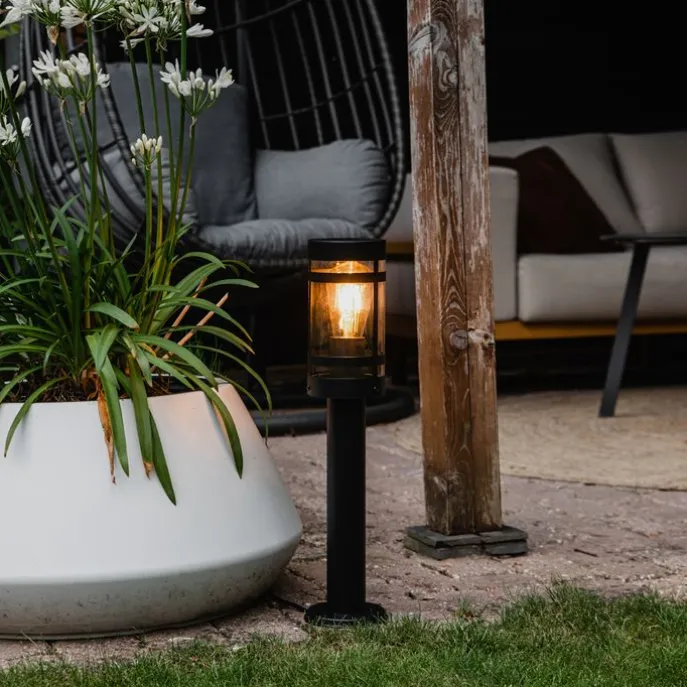 Moderne Außenleuchte schwarz 50 cm IP44 - Gleam