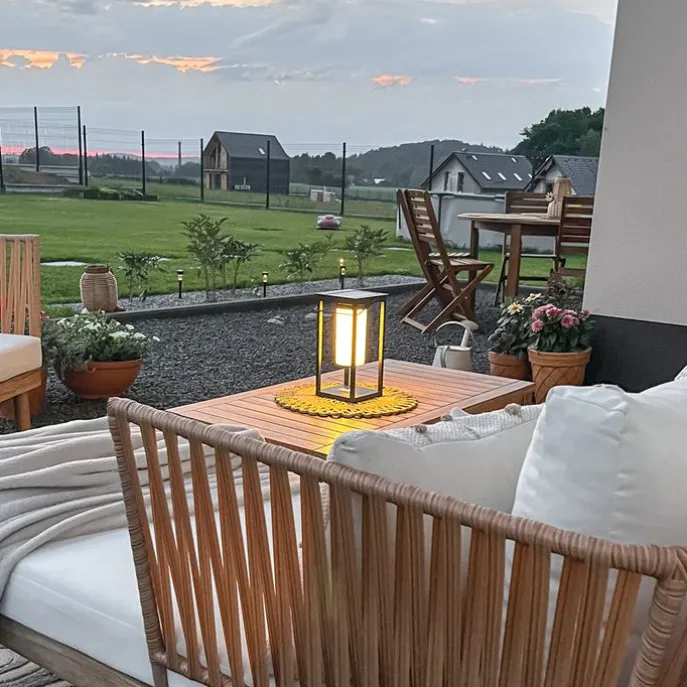 Moderne Außenleuchte schwarz inkl. LED und Dimmer Solar - Denlu