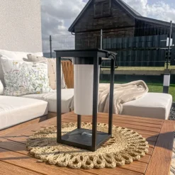 Moderne Außenleuchte schwarz inkl. LED und Dimmer Solar - Denlu