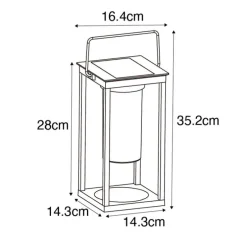 Moderne Außenleuchte schwarz inkl. LED und Dimmer Solar - Denlu