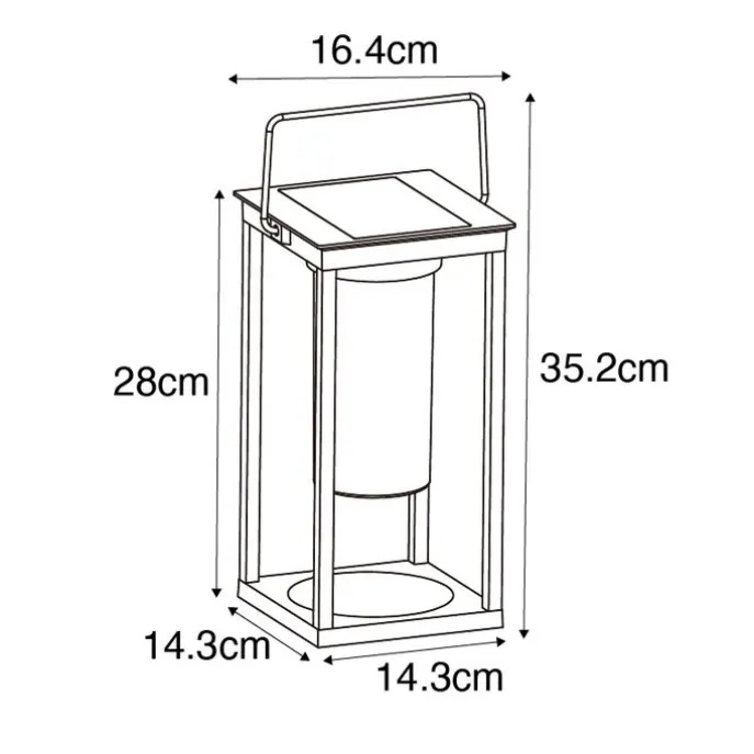 Moderne Außenleuchte schwarz inkl. LED und Dimmer Solar - Denlu