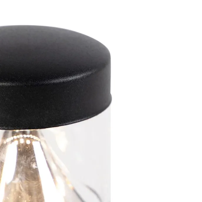 Moderne Außenleuchte schwarz 40 cm IP44 inkl. LED - Roxy