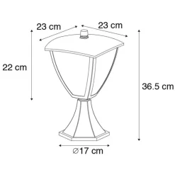 Moderne Außenwandlaterne dunkelgrau - Platar