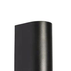 Moderne Außenwandleuchte aus schwarzem Kunststoff, oval, 2-flammig – Baleno