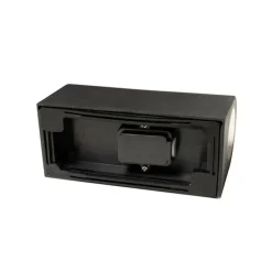 Moderne Außenwandleuchte aus schwarzem Kunststoff, oval, 2-flammig – Baleno