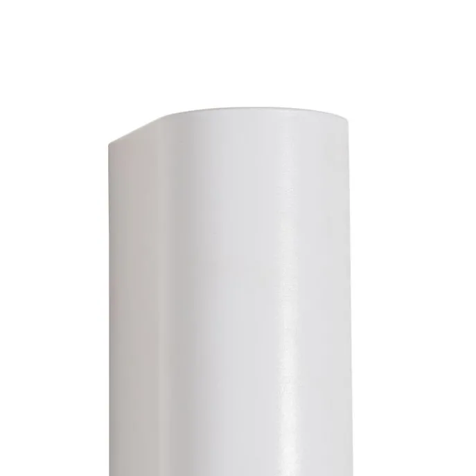 Moderne Außenwandleuchte aus weißem Kunststoff, oval, 2-flammig – Baleno