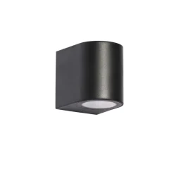 Moderne Außenwandleuchte aus schwarzem Kunststoff oval - Baleno