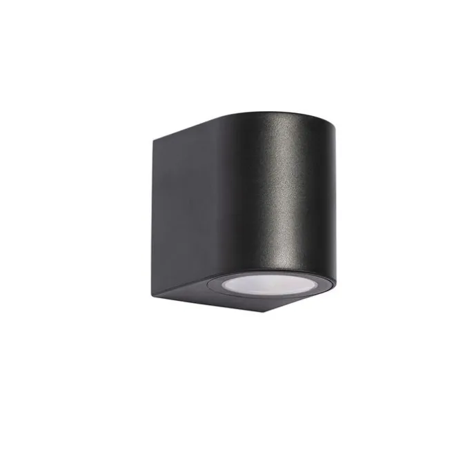 Moderne Außenwandleuchte aus schwarzem Kunststoff oval - Baleno