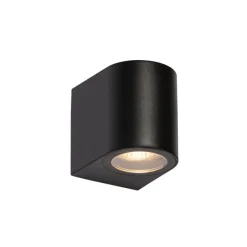 Moderne Außenwandleuchte aus schwarzem Kunststoff oval - Baleno