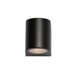 Moderne Außenwandleuchte aus schwarzem Kunststoff oval - Baleno