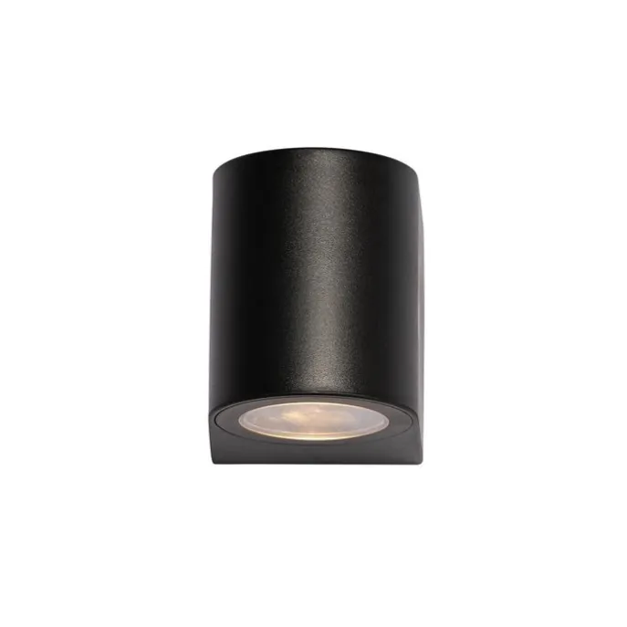 Moderne Außenwandleuchte aus schwarzem Kunststoff oval - Baleno