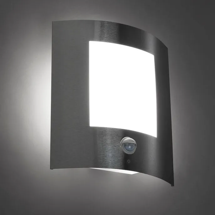 Moderne Außenwandleuchte aus Stahl mit Bewegungsmelder IP44 – Emmerald 1