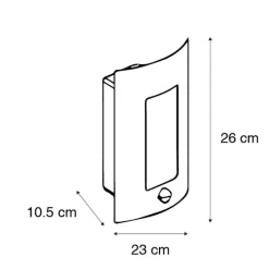 Moderne Außenwandleuchte aus Stahl mit Bewegungsmelder IP44 – Emmerald 1