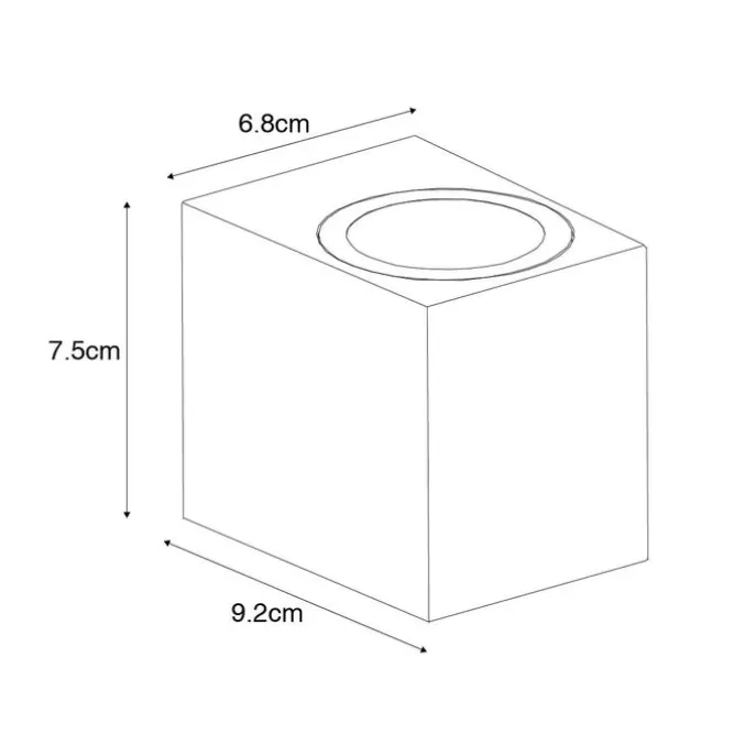 Moderne Außenwandleuchte aus rostbraunem Kunststoff - Baleno