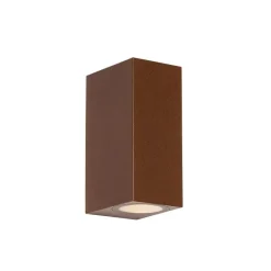 Moderne Außenwandleuchte aus rostbraunem Kunststoff, 2-flammig – Baleno