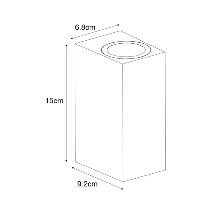 Moderne Außenwandleuchte aus rostbraunem Kunststoff, 2-flammig – Baleno
