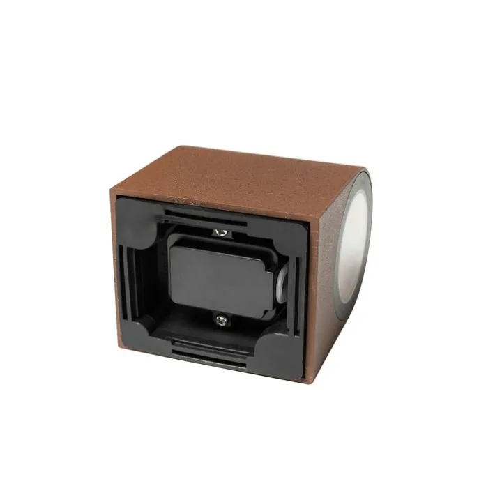 Moderne Außenwandleuchte aus rostbraunem Kunststoff oval - Baleno