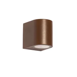 Moderne Außenwandleuchte aus rostbraunem Kunststoff oval - Baleno