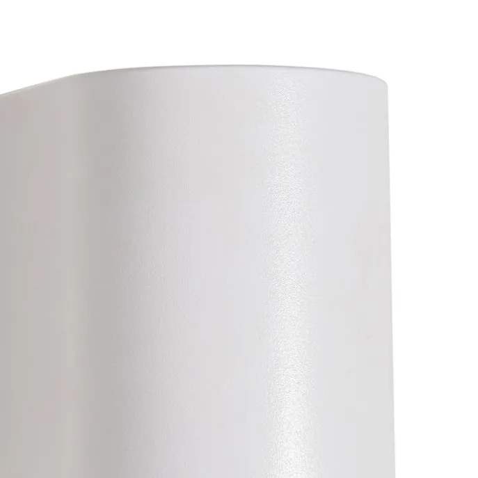 Moderne Außenwandleuchte aus weißem Kunststoff, oval – Baleno