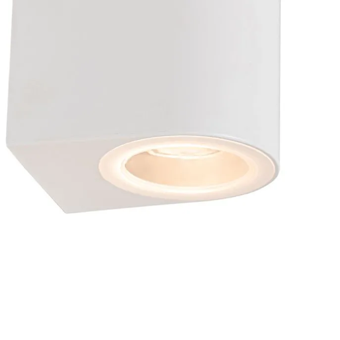 Moderne Außenwandleuchte aus weißem Kunststoff, oval – Baleno