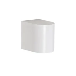 Moderne Außenwandleuchte aus weißem Kunststoff, oval – Baleno