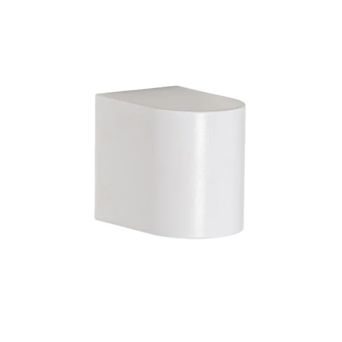 Moderne Außenwandleuchte aus weißem Kunststoff, oval – Baleno