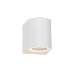 Moderne Außenwandleuchte aus weißem Kunststoff, oval – Baleno