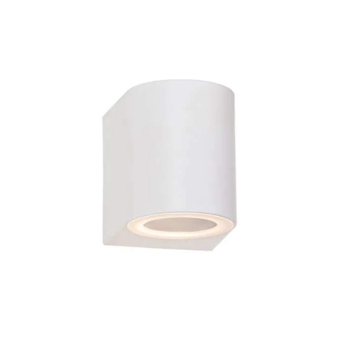 Moderne Außenwandleuchte aus weißem Kunststoff, oval – Baleno