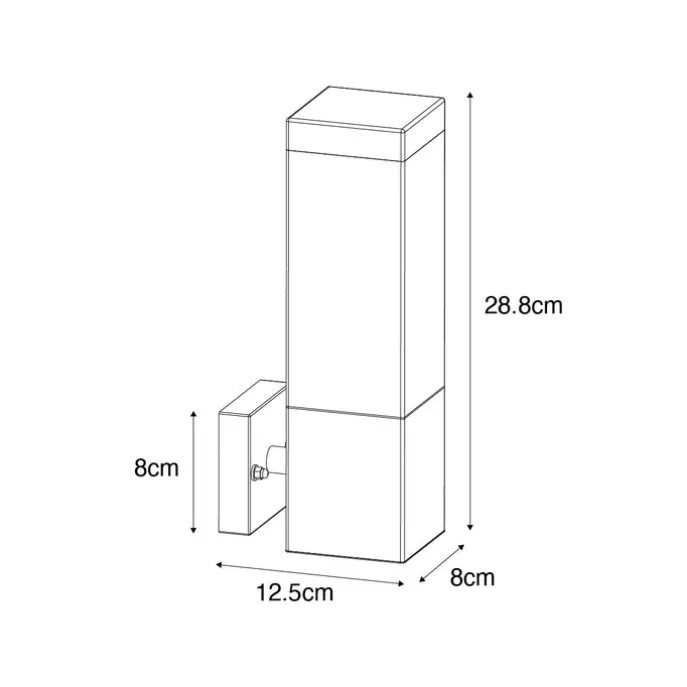 Moderne Außenwandleuchte dunkelgrau mit Rauch - Malios